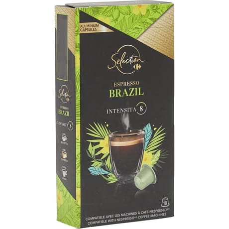 Carrefour sélection café capsules espresso brazil x10 - 52g