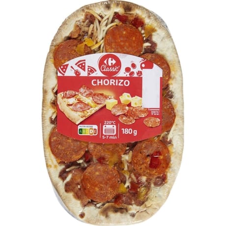 Carrefour classic' pizza chorizo 180g