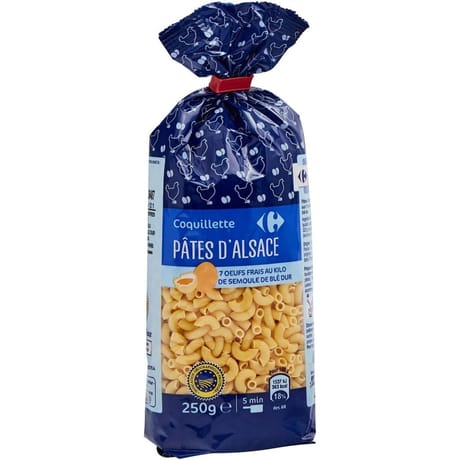 Carrefour pâtes coquillette 250g