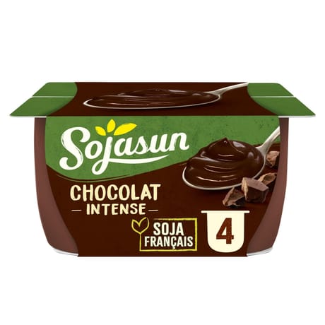 Sojasun yaourt au chocolat intense 4x100g