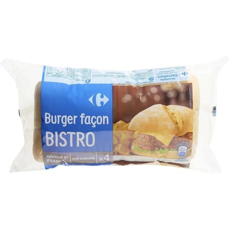 Carrefour pain burger façon bistrot x4 - 330g