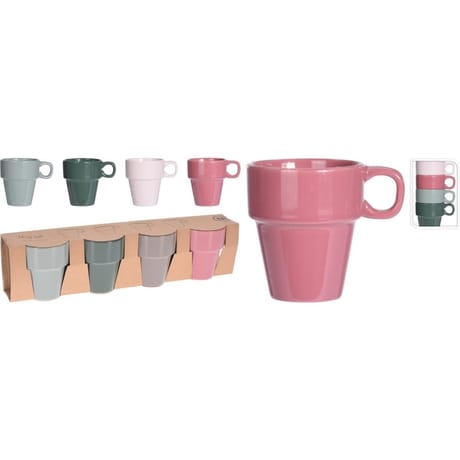Mugs pastel x4 18 cl