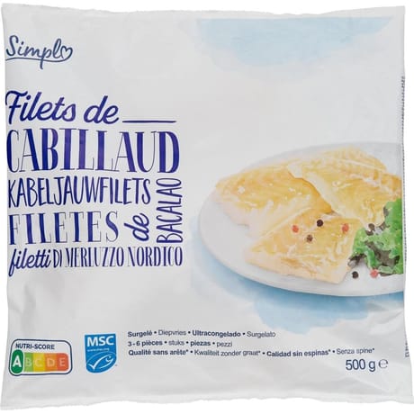 Simpl filets de cabillaud 500g