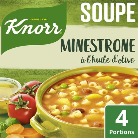 Knorr minestrone à l'huile d'olive sachet 4 assiettes