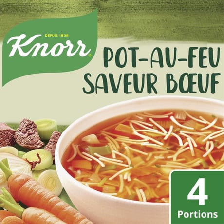 Knorr soupe deshydratee pot au feu aux vermicelles et carottes 55g