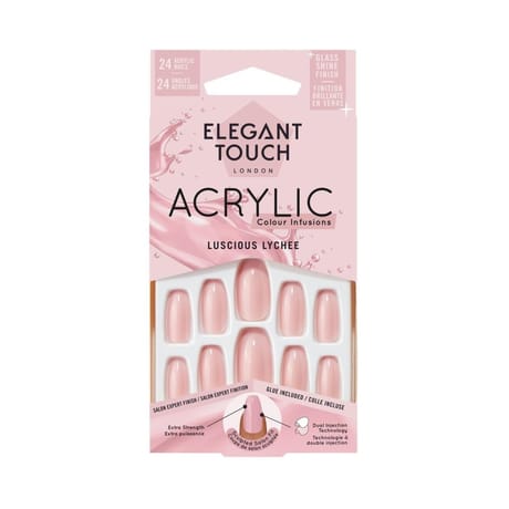 Elegant touch faux-ongles acrylic lucious lychee x24