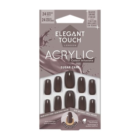 Elegant touch faux-ongles acrylic sugar cane x24
