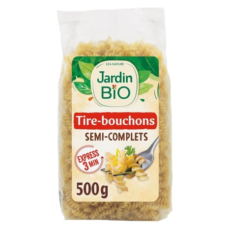 Jardin bio étic pates fusilli cuisson 3 minutes bio 500g