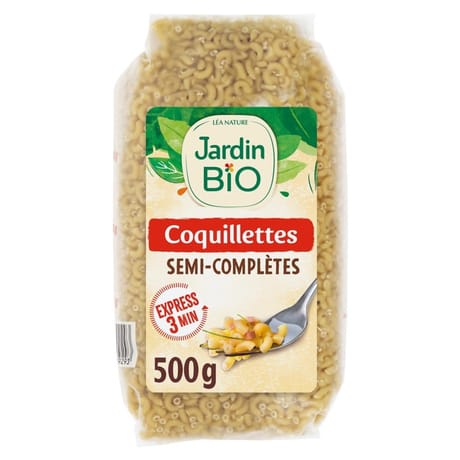 Jardin bio etic coquillettes cuisson express bio 3min 500g