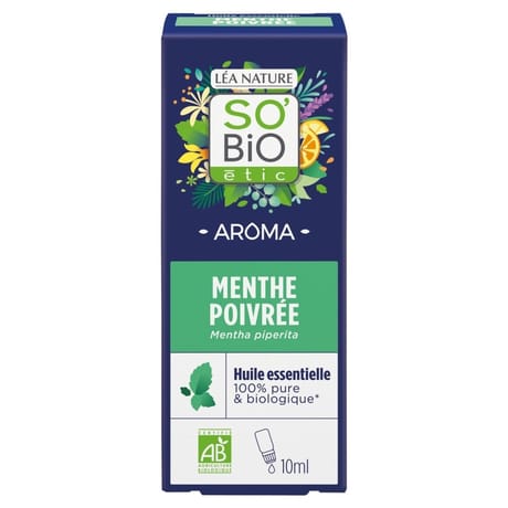 Flacon huile essentielle menthe poivrée bio 10ml
