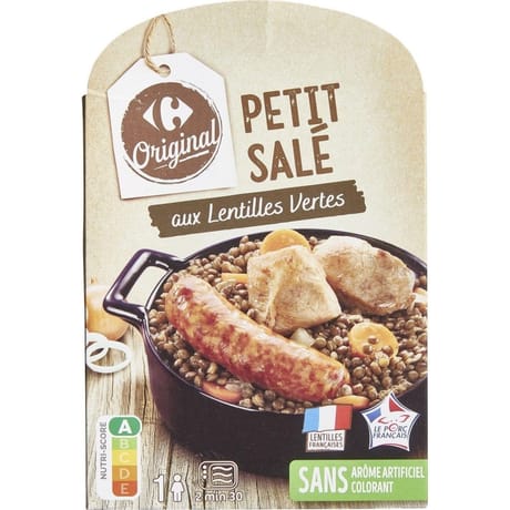 Carrefour original petit salé aux lentilles vertes 350g
