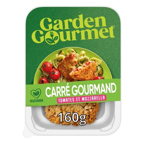 Garden gourmet carré gourmand végétal tomates & mozzarella 160g