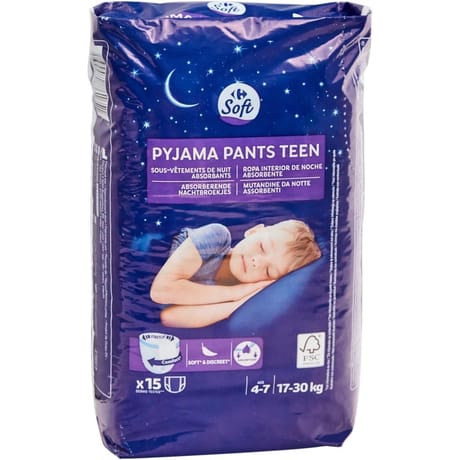 Carrefour soft pyjama pants teen taille 4-7 ans 17-30 kg x15
