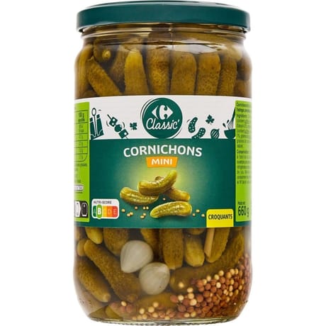 Carrefour Classic' cornichons mini 360g
