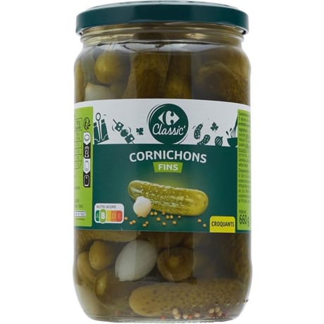 Carrefour Classic' cornichons fins 360g