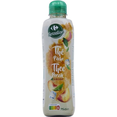 Carrefour sensation sirop de thé pêche 75cl