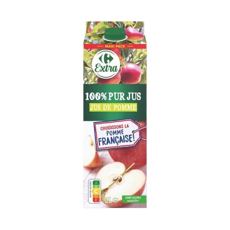 Carrefour extra pur jus de pomme 2l