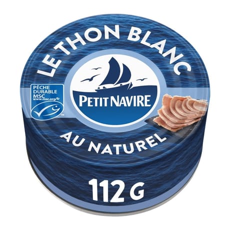 Petit navire thon blanc naturel msc 1/5 112g