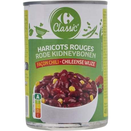 Carrefour classic' haricots rouges façon chili 400g