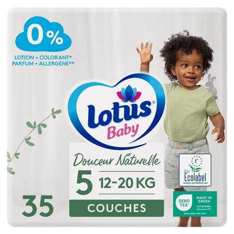 Lotus baby douceur naturelle couches taille 5 bio x35