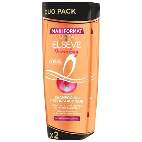 Elseve shampooing dream long maxi format 400ml lot de 2