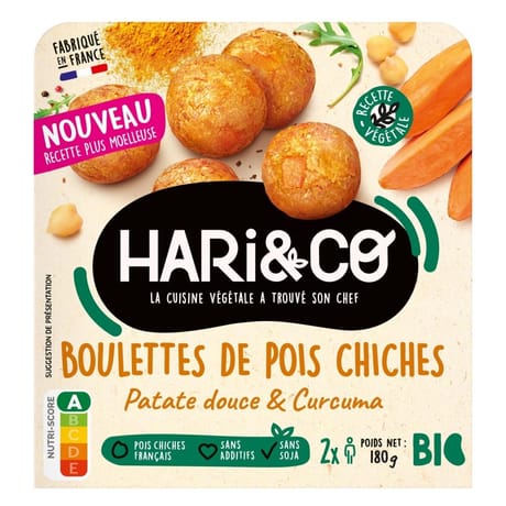 Hari&co boulettes de pois chiches bio 180g