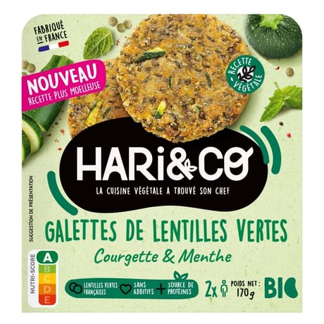 Hari&co galettes de lentilles vertes bio 170g