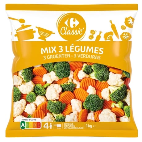 Carrefour classic' mix 3 légumes 1kg