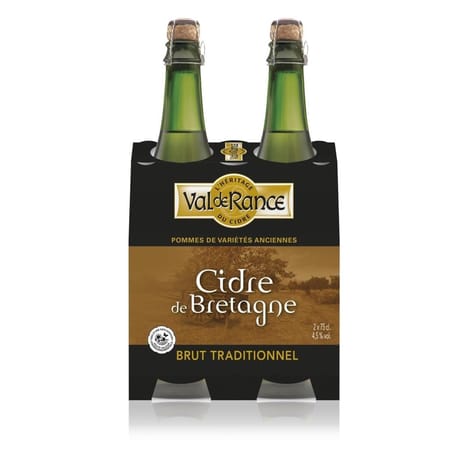 Cidre de Bretagne variétés anciennes brut traditionnel 2x75cl Vol.4.5%