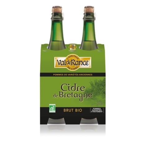 Cidre de Bretagne bio brut 2x75cl Vol.4.5%