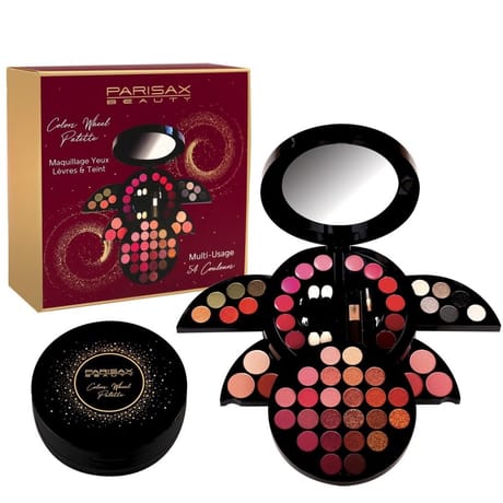 Parisax beauty palette multi-usage maquillage yeux lèvres et teint 54 couleurs