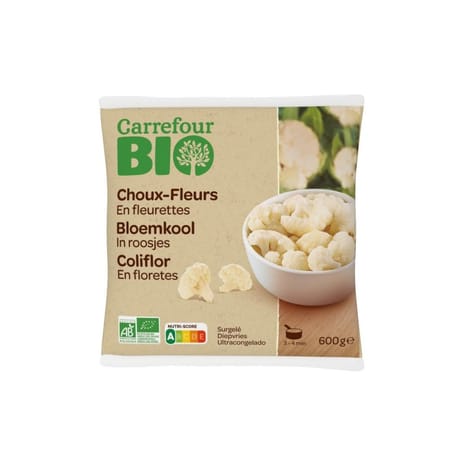 Carrefour bio choux-fleurs en fleurette bio 600g
