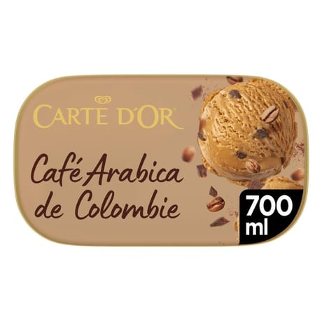 Carte d'or bac crème glacée café arabica de Colombie 700ml 374g