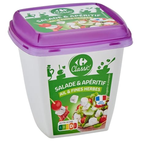 Carrefour classic' fromage ail et fines herbes salade & apéritif 120g