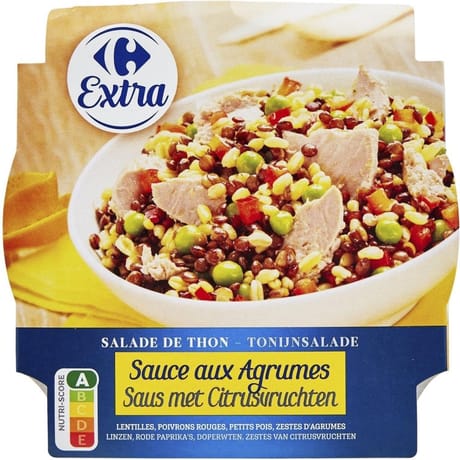 Carrefour extra salade thon sauce agrumes 210g