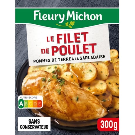 Fleury Michon filet de poulet pommes de terre sarladaises en sachet 300g