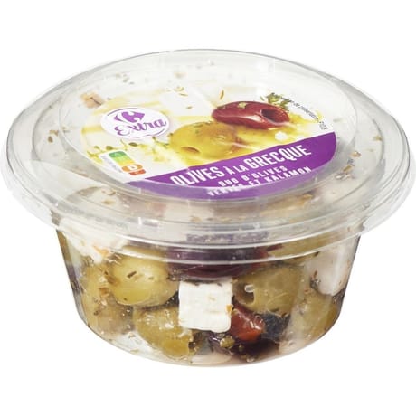 Carrefour extra olives à la grecque 150g