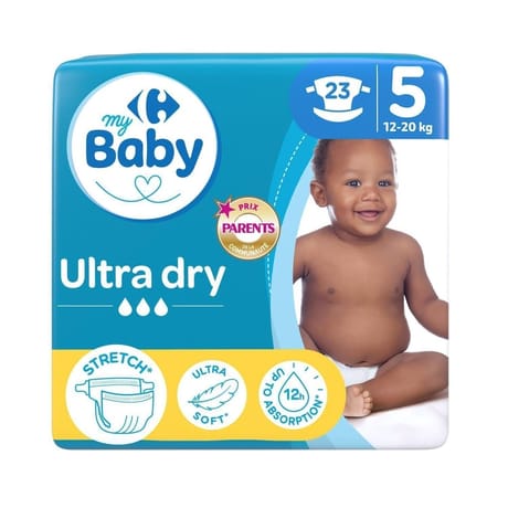 Carrefour baby couches taille 5 12-20 kg x23