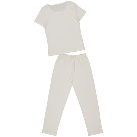 Pyjama long manches courtes femmes ECRU T50\52