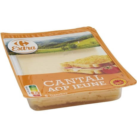 Carrefour extra cantal AOP jeune 180g