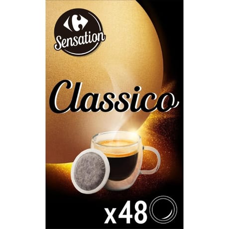 Carrefour sensation café dosettes compatibles senseo classique x48 - 336g