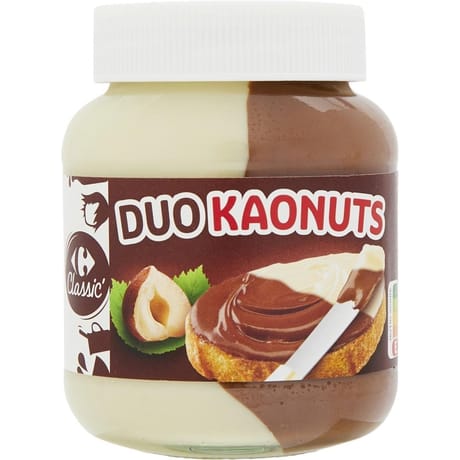 Carrefour classic' pâte à tartiner duo kaonuts - 400g