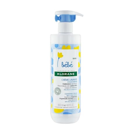 Klorane bébé creme lavante cold cream au calendula corps et cheveux 500ml