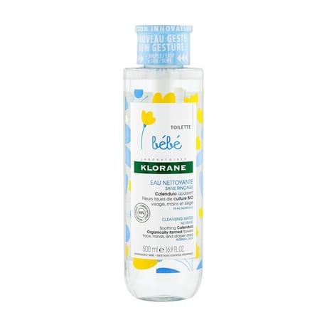 Klorane bébé eau nettoyante au calendula peau normal 500ml