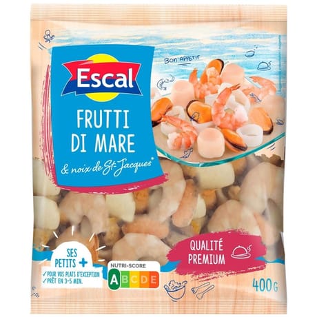 Escal cocktail de fruits de mer aux noix de st jacques 400g