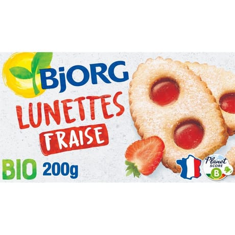 Bjorg lunettes à la fraise bio 200g