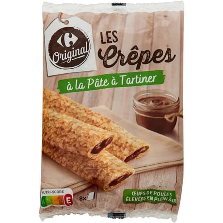 Carrefour original crêpes à la pâte à tartiner x8 - 256g