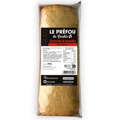 Préfou tomate basilic pur beurre 350g