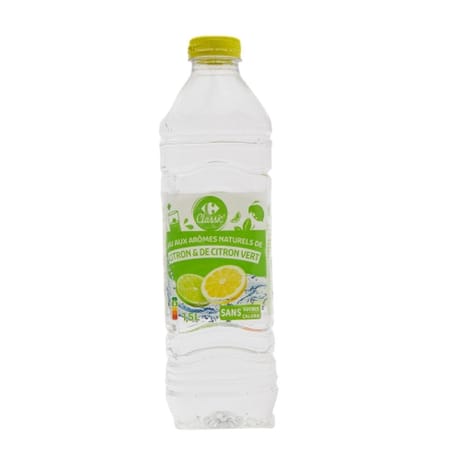 Carrefour classic' eau arômes citron citron vert 1.5l