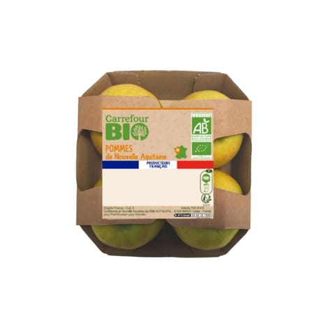 POMME JAUNE BIO BARQUETTE 4 FRUITS CARREFOUR BIO